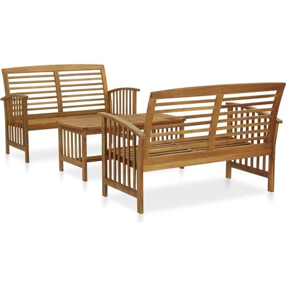 Maison Exclusive - Salon de jardin 3 pcs Bois dacacia solide