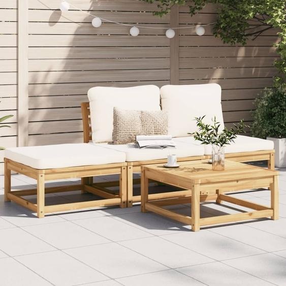 Maison Exclusive - Salon de jardin 4 pcs avec coussins Bois dacacia solide