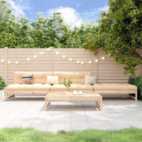 Maison Exclusive - Salon de jardin 4 pcs bois massif de pin
