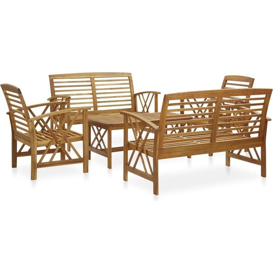 Maison Exclusive - Salon de jardin 5 pcs Bois dacacia solide