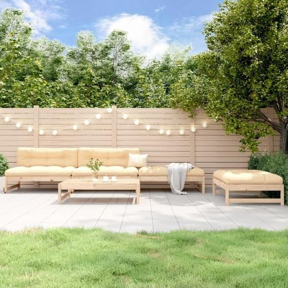 Maison Exclusive - Salon de jardin 5 pcs bois massif de pin
