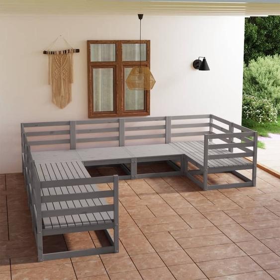 Maison Exclusive - Salon de jardin 8 pcs bois de pin massif