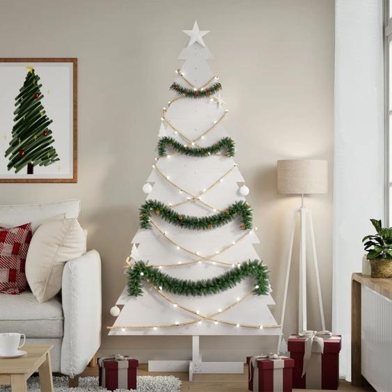 Maison Exclusive - Sapin de Noël à décorer Blanc 180 cm Bois massif Pin