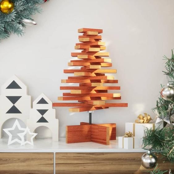 Maison Exclusive - Sapin de Noël à décorer Brun cire 60 cm Bois massif Pin