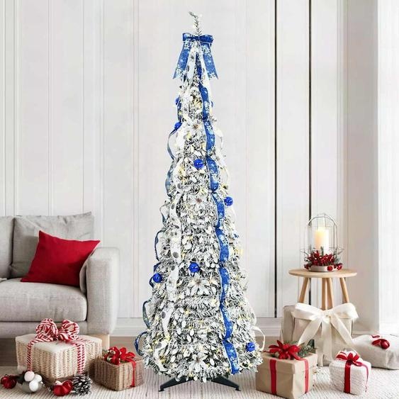 Maison Exclusive - Sapin de Noël artificiel, blanc, 210 cm, en PVC