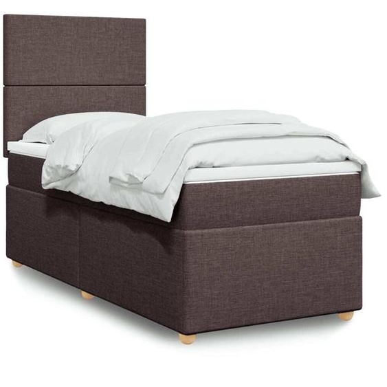 Maison Exclusive - Sommier à lattes de lit avec matelas Marron foncé 80x200 cm