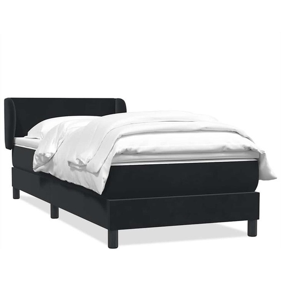 Maison Exclusive - Sommier à lattes de lit avec matelas noir 80x220 cm velours