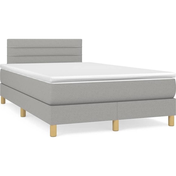 Maison Exclusive - Sommier à lattes de lit et matelas gris clair 120x190 cm tissu