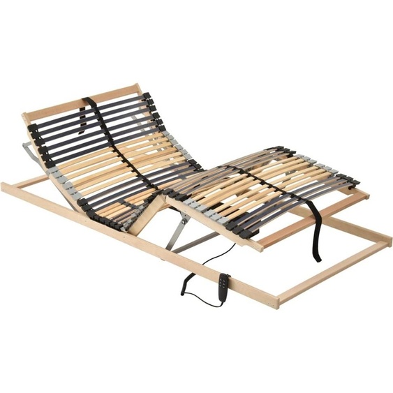 Maison Exclusive - Sommier à lattes électrique, 42 lattes, 7 zones, 70 x 200 cm