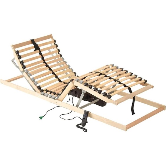 Maison Exclusive - Sommier à lattes marron 90 x 190 cm en hêtre massif