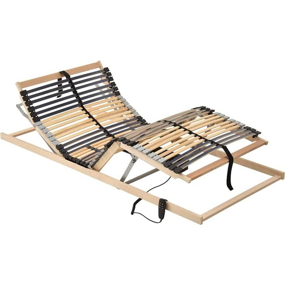 Maison Exclusive - Sommier à lattes marron 90 x 190 cm en hêtre massif