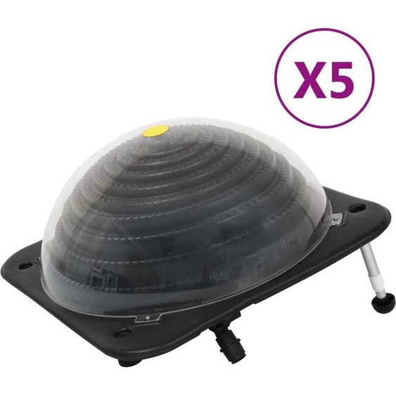 Maison Exclusive Sphère solaire chauffage piscine 5 pcs 75x75x36 cm HDPE aluminium