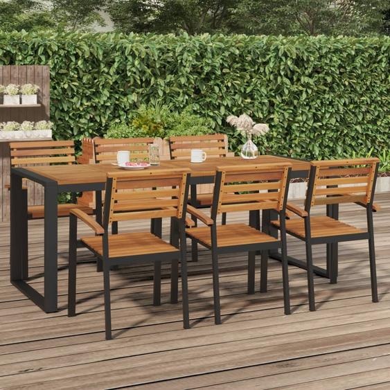 Maison Exclusive - Table de jardin avec piètement en U, 200 x 90 x 75 cm, en bois massif dacacia