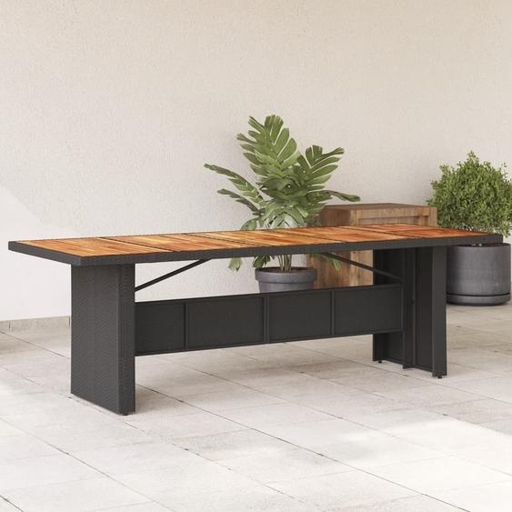 Maison Exclusive - Table de jardin avec plateau en bois noir 240 x 90 x 75 cm en rotin synthétique