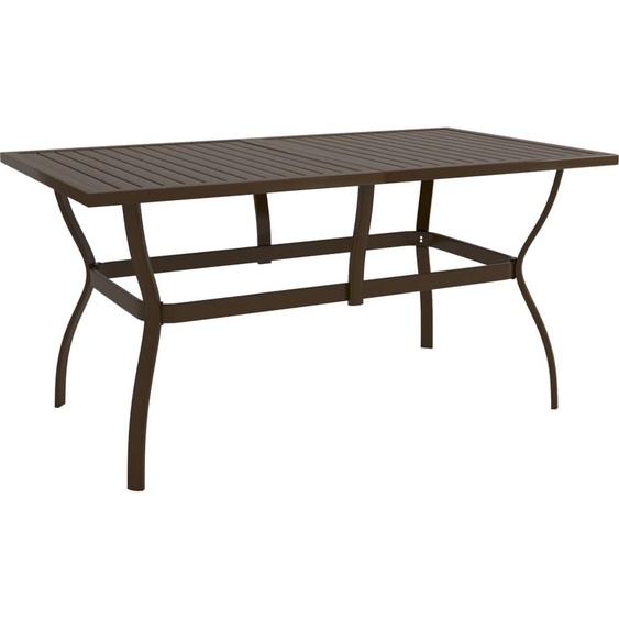 Maison Exclusive Table de jardin marron 140 x 80 x 72 cm acier