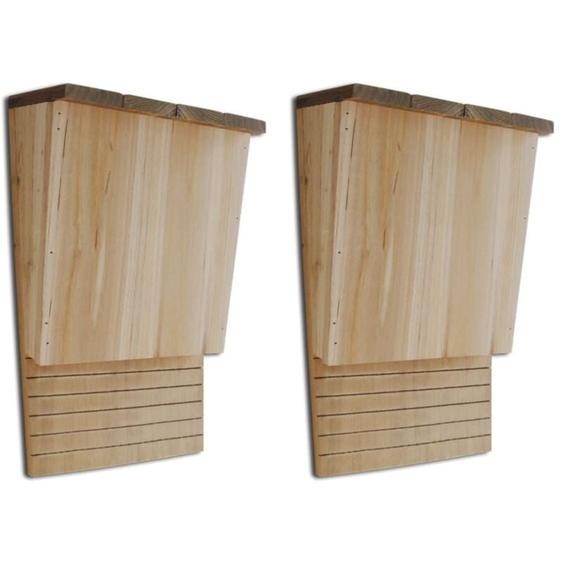 Maison pou chauve-souris 22 x 12 x 34 cm Ensemble de 2 Vidaxl