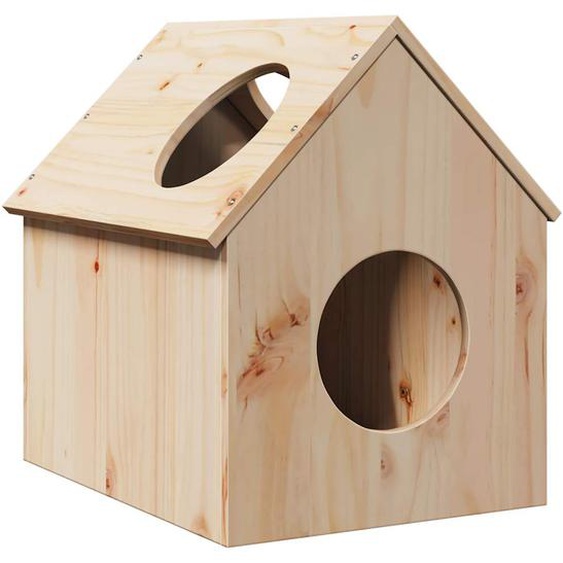 Maison pour chat 41x50x50 cm bois de pin massif