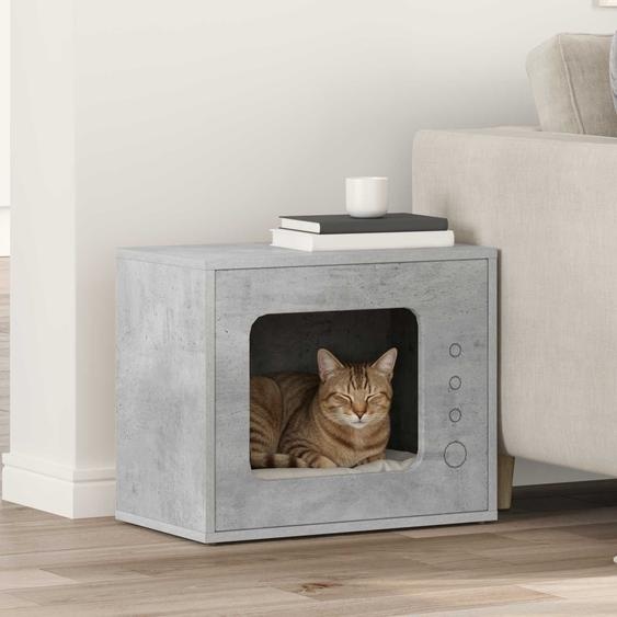 Maison pour chat Béton 51 x 30 x 42,5 cm Bois dingénierie