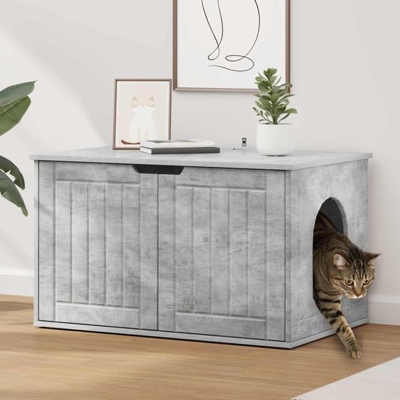 Maison pour chat Béton 85 x 55 x 50,5 cm Bois dingénierie