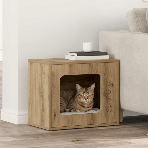 Maison pour chat Chêne artisan 51 x 30 x 42,5 cm