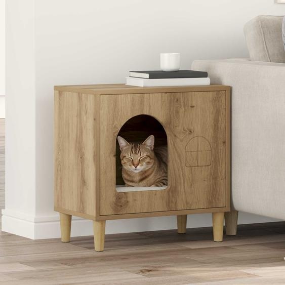 Maison pour chat Chêne artisan 51 x 30 x 52 cm