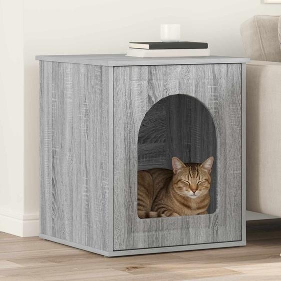 Maison pour chat Gris Sonoma 53 x 52 x 62 cm Bois dingénierie