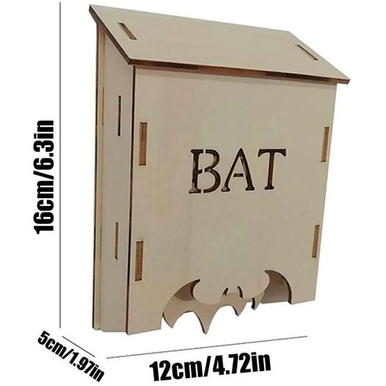 Maison pour chauves-souris - Protection pour lextérieur - Habitat naturel - Lutte contre les insectes - Pour le jardin et la cour - Couleur C