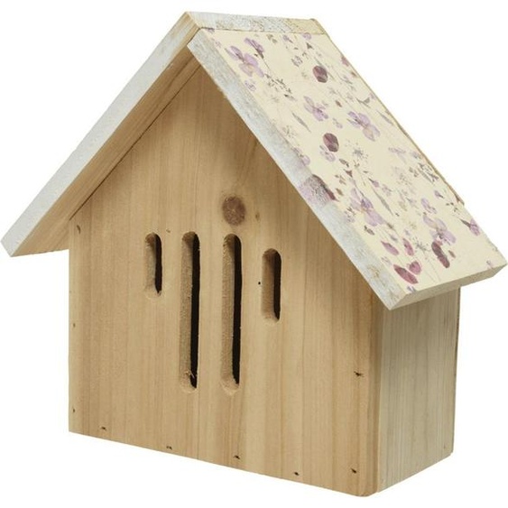 Maison pour insectes pin rose clair H20cm