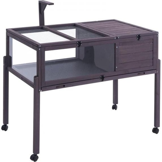 Maison pour tortues Terrarium en bois - 965x610x825mm - Enclos pour tortues pour une utilisation à la maison ou au jardin - Design robuste