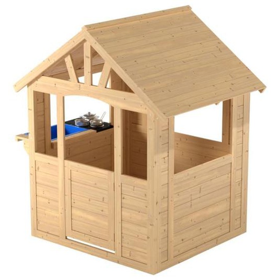 Tp Toys - Maisonnette cabane enfant avec cuisine extérieure bois fsc®