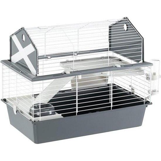 Maisonnette pour petits animaux - BARN 80 - 2 étages, toit ouvert, accessoires et autocollants inclus