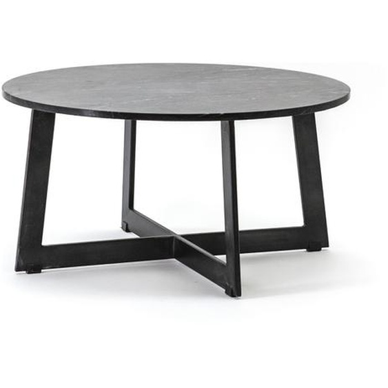 Major - Table basse en marbre et métal ø70cm - Couleur - Noir
