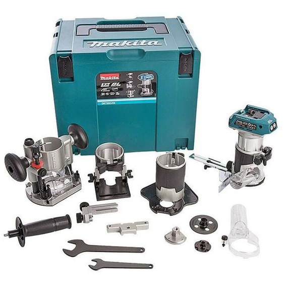 Affleureuse sans fil Makita DRT50ZJX3 avec accessoires MakPac - 18V lxt - Machine seule