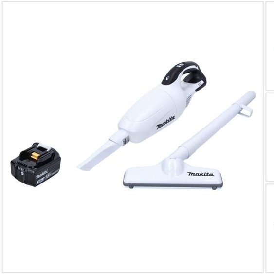 Makita DCL 181 FF1 W Aspirateur sans fil 18 V blanc + 1x Batterie 3,0 Ah - sans chargeur