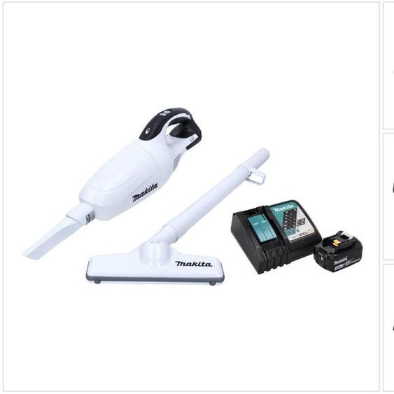 Makita DCL 181 FRF1W Aspirateur sans fil 18 V blanc + 1x Batterie 3,0Ah + Chargeur