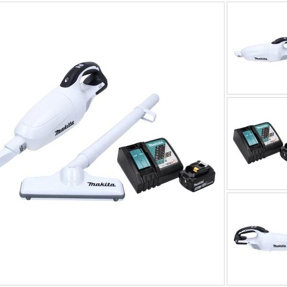 Makita DCL 181 FRG1W Aspirateur sans fil 18V blanc + 1x Batterie 6,0Ah + Chargeur