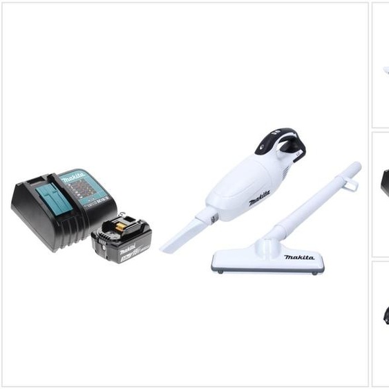 Makita DCL 181 FSF1 W 18 V Aspirateur sans fil blanc + 1x Batterie 3,0 Ah + Chargeur