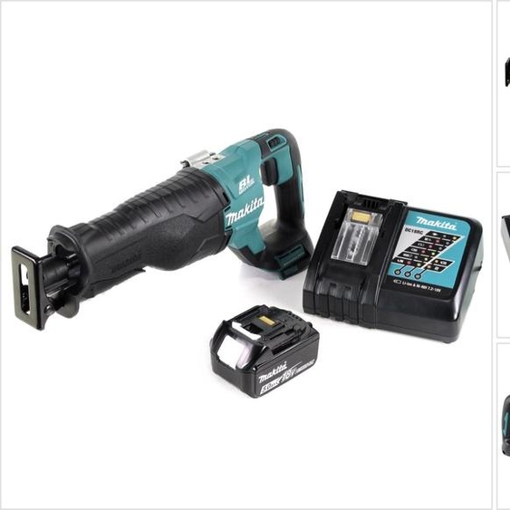 Makita DJR 187 RT1 Scie recipro sans fil 18 V Li-Ion + 1x Batterie 5,0 Ah + Chargeur - sans Coffret de transport