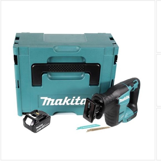 Makita DJR 188 G1J Scie récipro sans fil 18 V, sans balai + 1x Batterie 6,0 Ah + Coffret - sans chargeur