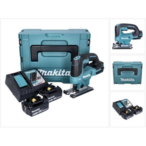 Makita DJV184RTJ Scie sauteuse sans fil 18V Brushless + 2x Batterie 5,0Ah + Chargeur + Coffret Makpac