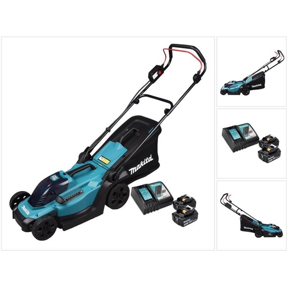 Makita DLM 330 RT2 Tondeuse à gazon sans fil 18 V 33 cm 30 l + 2x batterie 5,0 Ah + chargeur