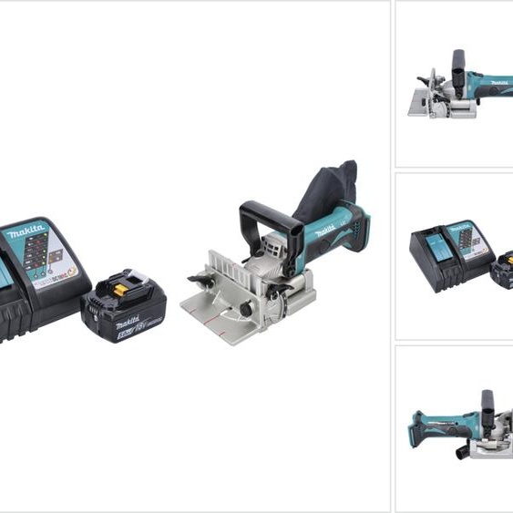 Makita DPJ 180 RT1 Machine à rainurer sans fil 18 V 100 mm + 1x Batterie 5,0 Ah + Chargeur