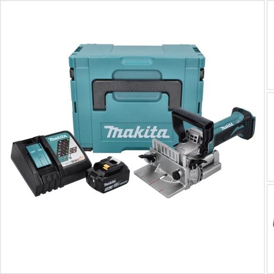 Makita DPJ 180 RT1J Machine à rainurer sans fil 18 V 100 mm + 1x Batterie 5,0 Ah + Chargeur + Makpac