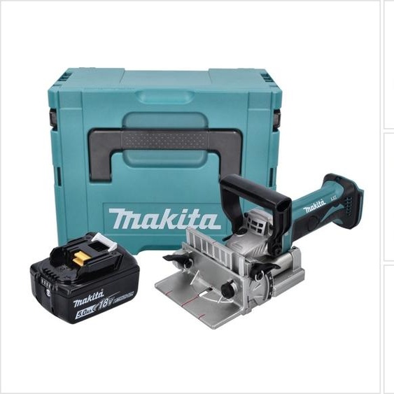 Makita DPJ 180 T1J Machine à rainurer sans fil 18 V 100 mm + 1x Batterie 5,0 Ah + Makpac - sans chargeur
