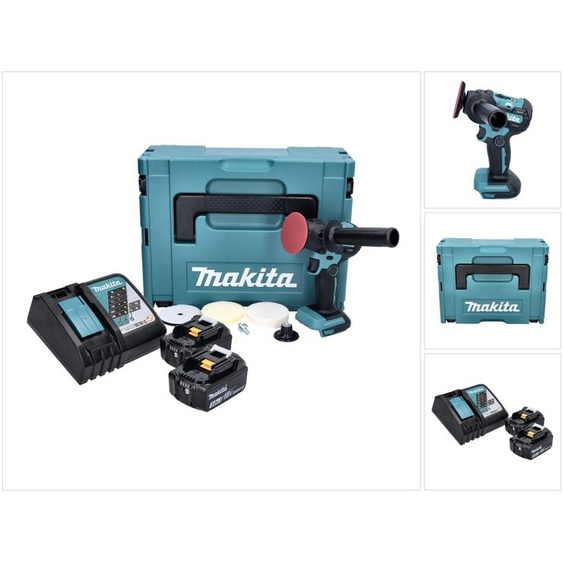 Makita DPV300RFJ Polisseuse sans fil 50/80mm 18V Brushless + 2x Batteries 3,0Ah + Chargeur + Coffret Makpac