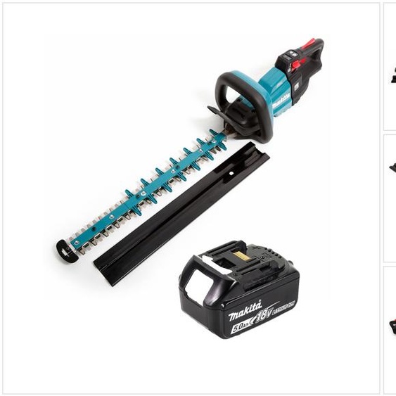 Makita DUH 502 T1 Taille-haie sans fil 18V 50cm + 1x Batterie 5.0 Ah - sans chargeur