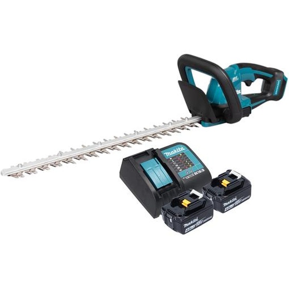 Makita DUH 506 SM2 Taille-haies sans fil 18 V 50 cm Brushless + 2x batterie 4,0 Ah + chargeur
