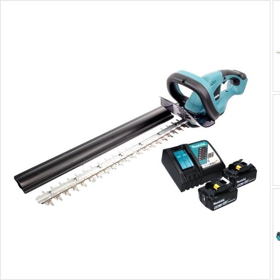 Taille-haie sans fil Makita DUH 523 RG2 18 V 52 cm + 2 batteries 6,0 Ah + chargeur