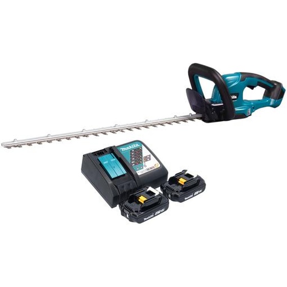 Makita DUH 607 RA2 Taille-haies sans fil 18 V 60 cm + 2x batterie 2,0 Ah + chargeur