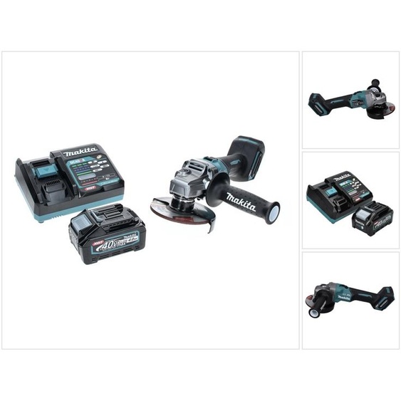 Makita GA 005 GM1 Meuleuse dangle sans fil 40 V max. 125 mm Brushless XGT + 1x batterie 4,0 Ah + chargeur